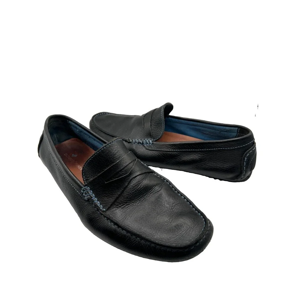 Donald J Pliner Vinco-98 Men's Penny Driving Loafers Shoes Sz11 Leather Blk  MS4